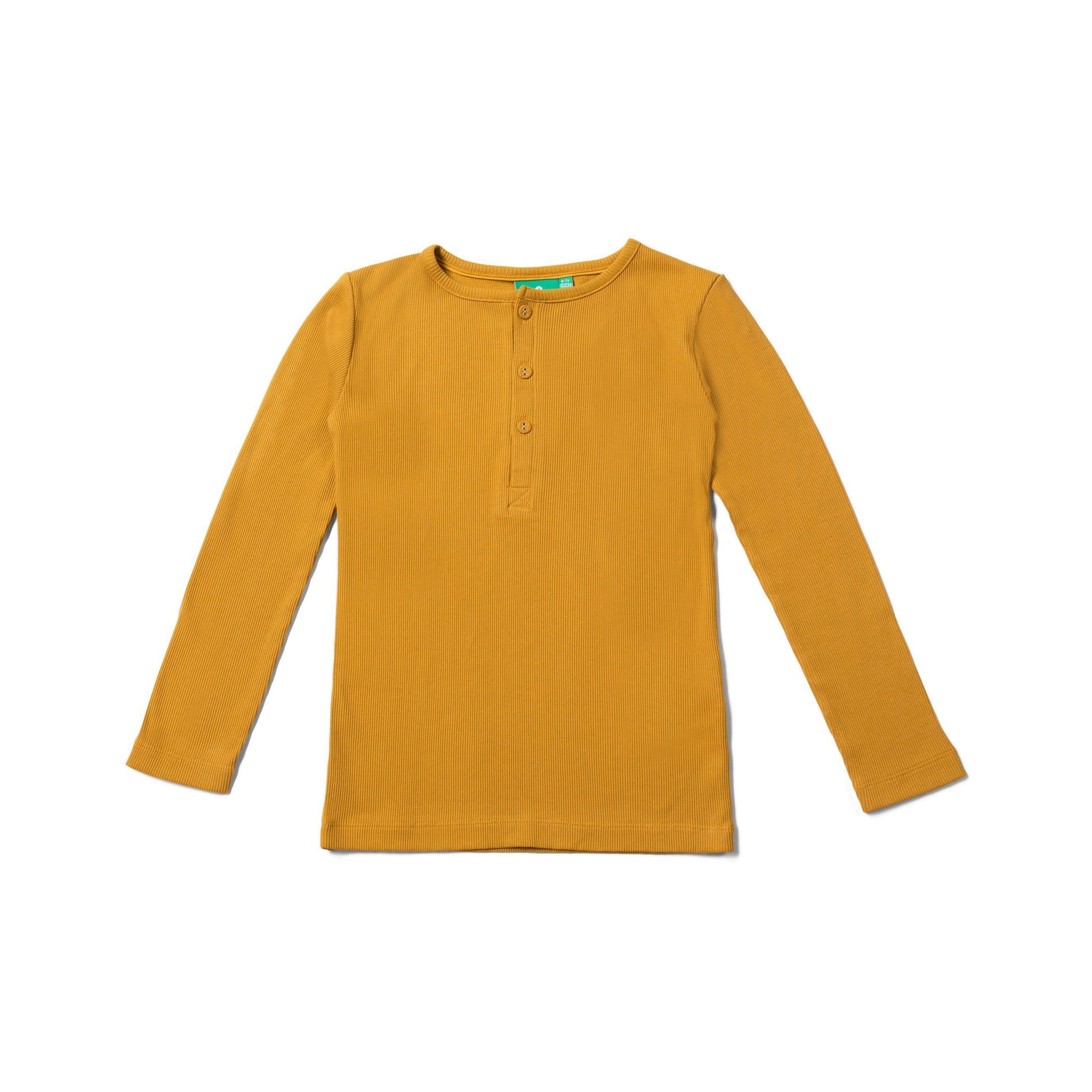 Little Green Radicals - Rib Long Sleeve T-Shirt (Golden Ochre) (4-5 Years)