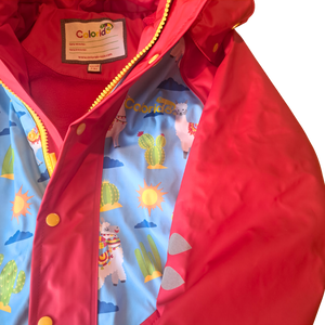 Hoopla Kids - SAMPLE - Llama Raincoat (7 - 8 Years)