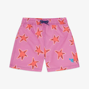Muddy Puddles - SECONDS - UV Protective Swim Shorts Pink Starfish (7 - 8 Years)