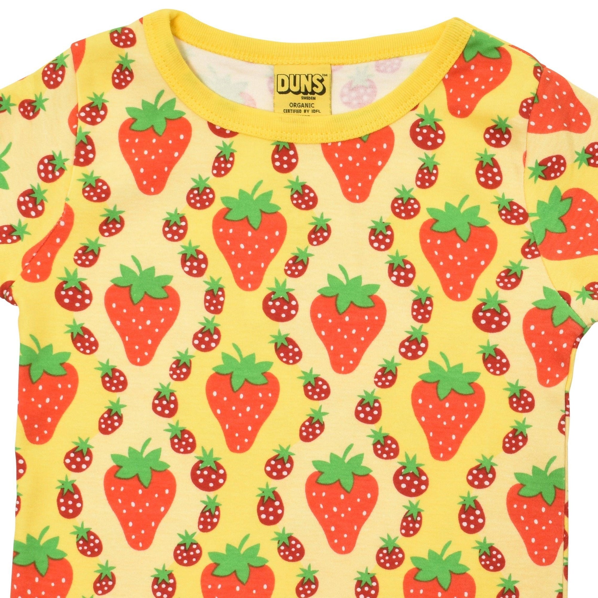DUNS Sweden - Strawberries Yellow Long Sleeved Top