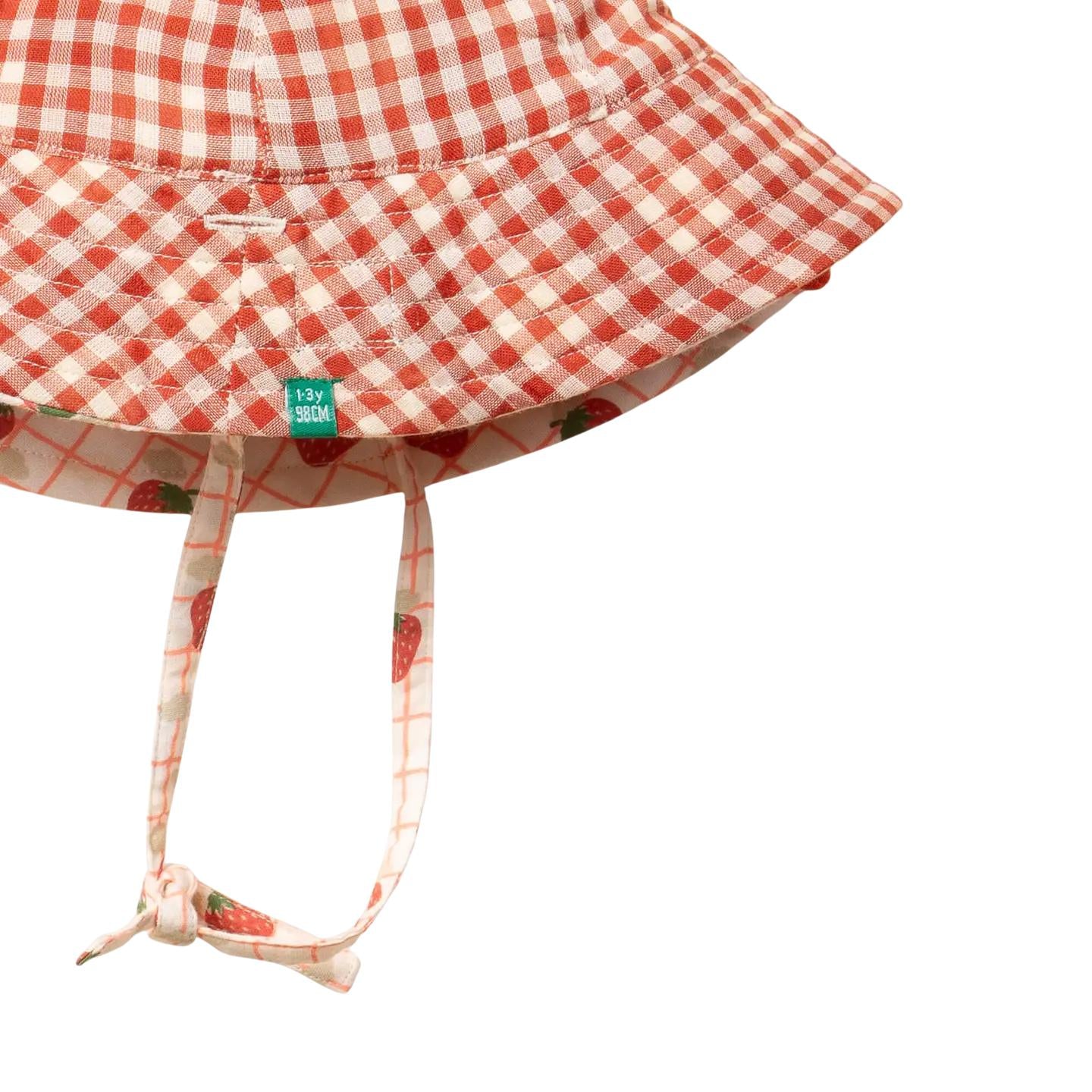 Little Green Radicals - Strawberry Days Reversible Sunhat