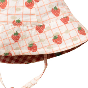 Little Green Radicals - Strawberry Days Reversible Sunhat