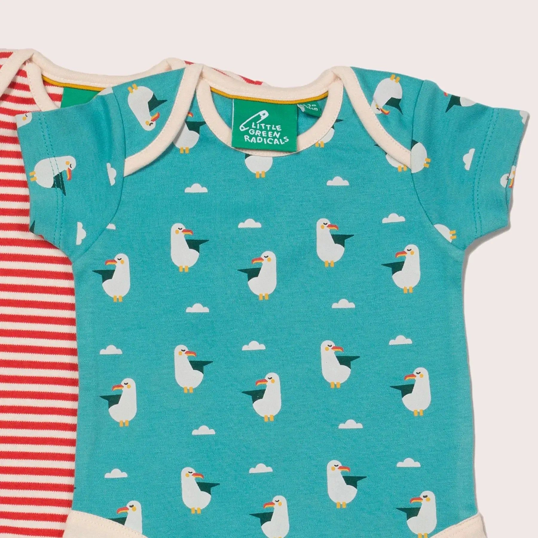 Little Green Radicals - Summer Seagull Body Top - 2 Pack