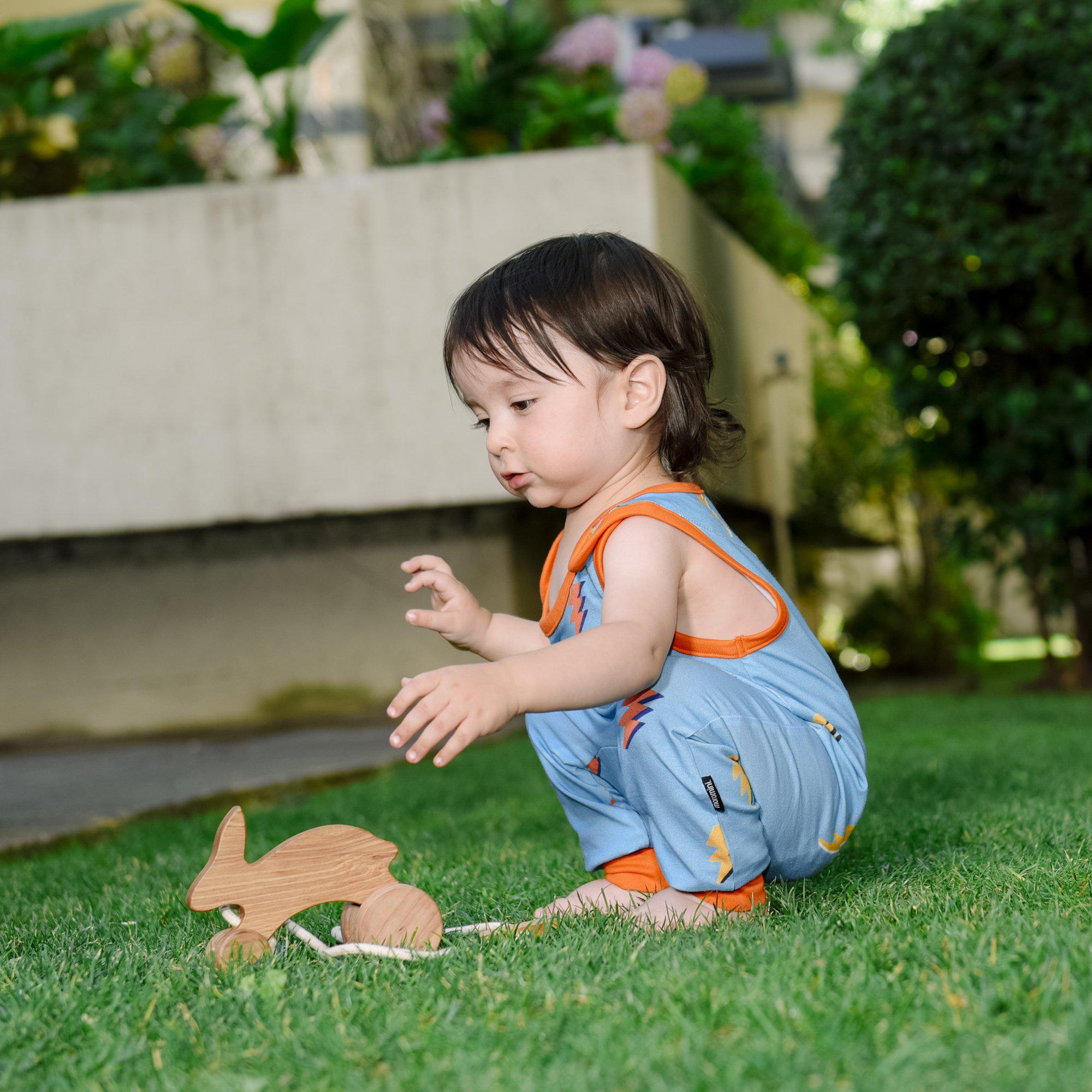 Moromini - Summer Sky Dungarees (1-4 Months)