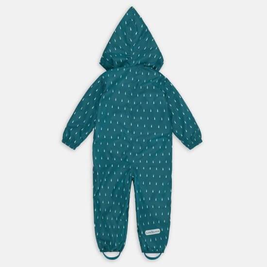Muddy Puddles - Teal Raindrop All-in-one Scampsuit (6-12 Months)