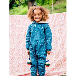Muddy Puddles - Teal Raindrop All-in-one Scampsuit (6-12 Months)