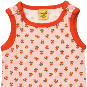 DUNS Sweden - Tiny Radish Strawberry Cream Sleeveless Gather Dress
