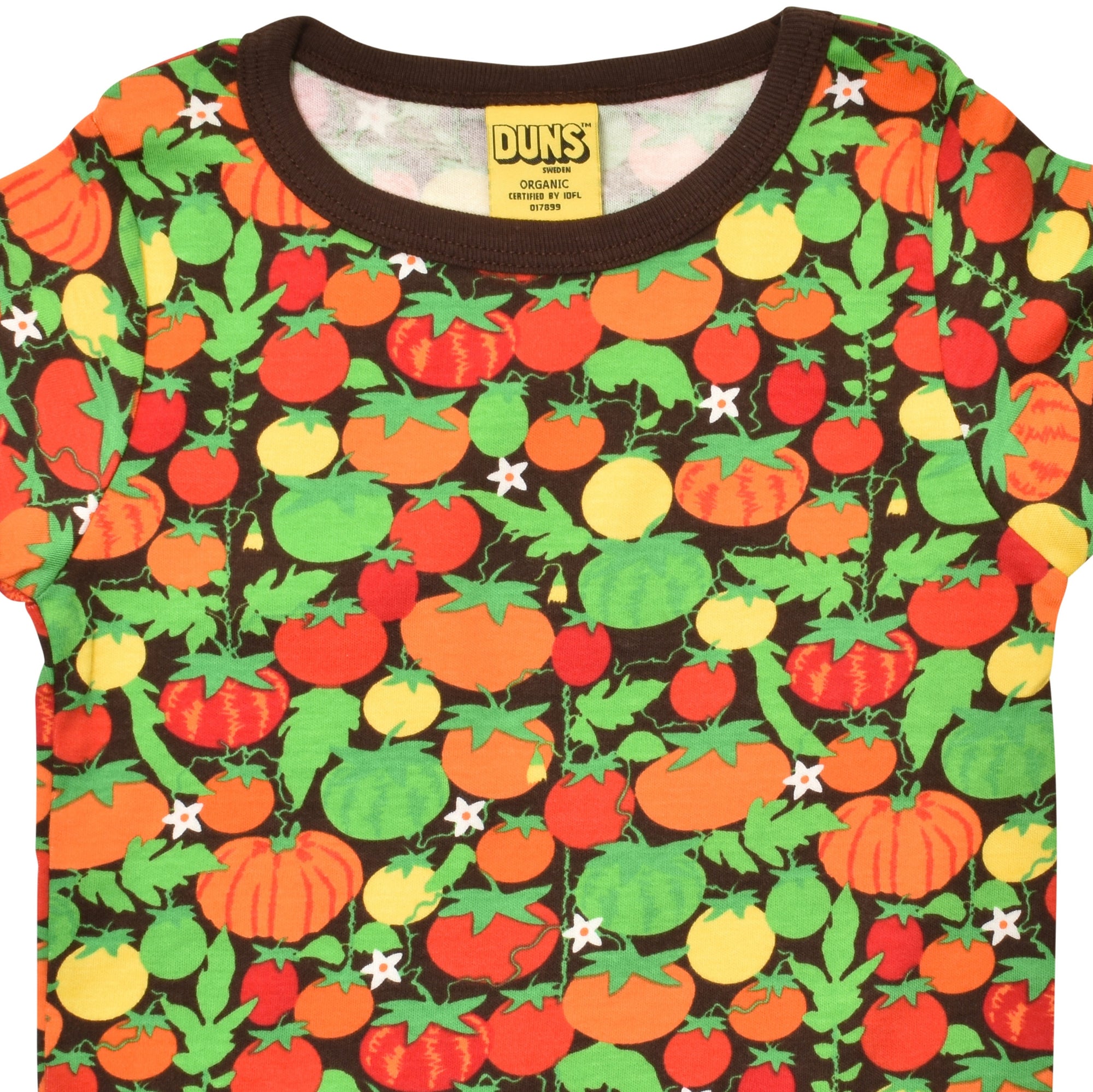 DUNS Sweden - Tomatoes Dark Brown Short Sleeved Top