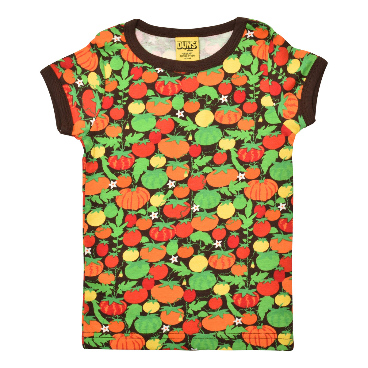 DUNS Sweden - Tomatoes Dark Brown Short Sleeved Top