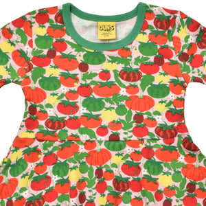 DUNS Sweden - Tomatoes Pink Short Sleeved Skater Dress
