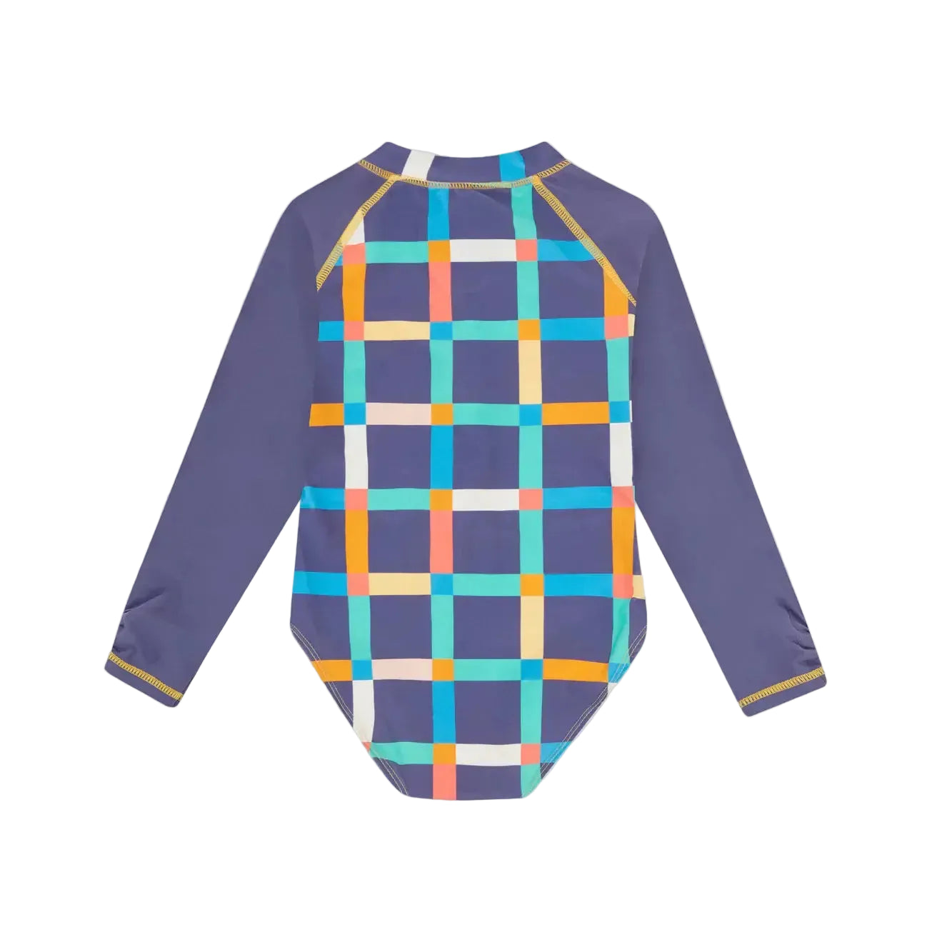 Muddy Puddles - UV Protective Long Sleeve Swimsuit Multi Check