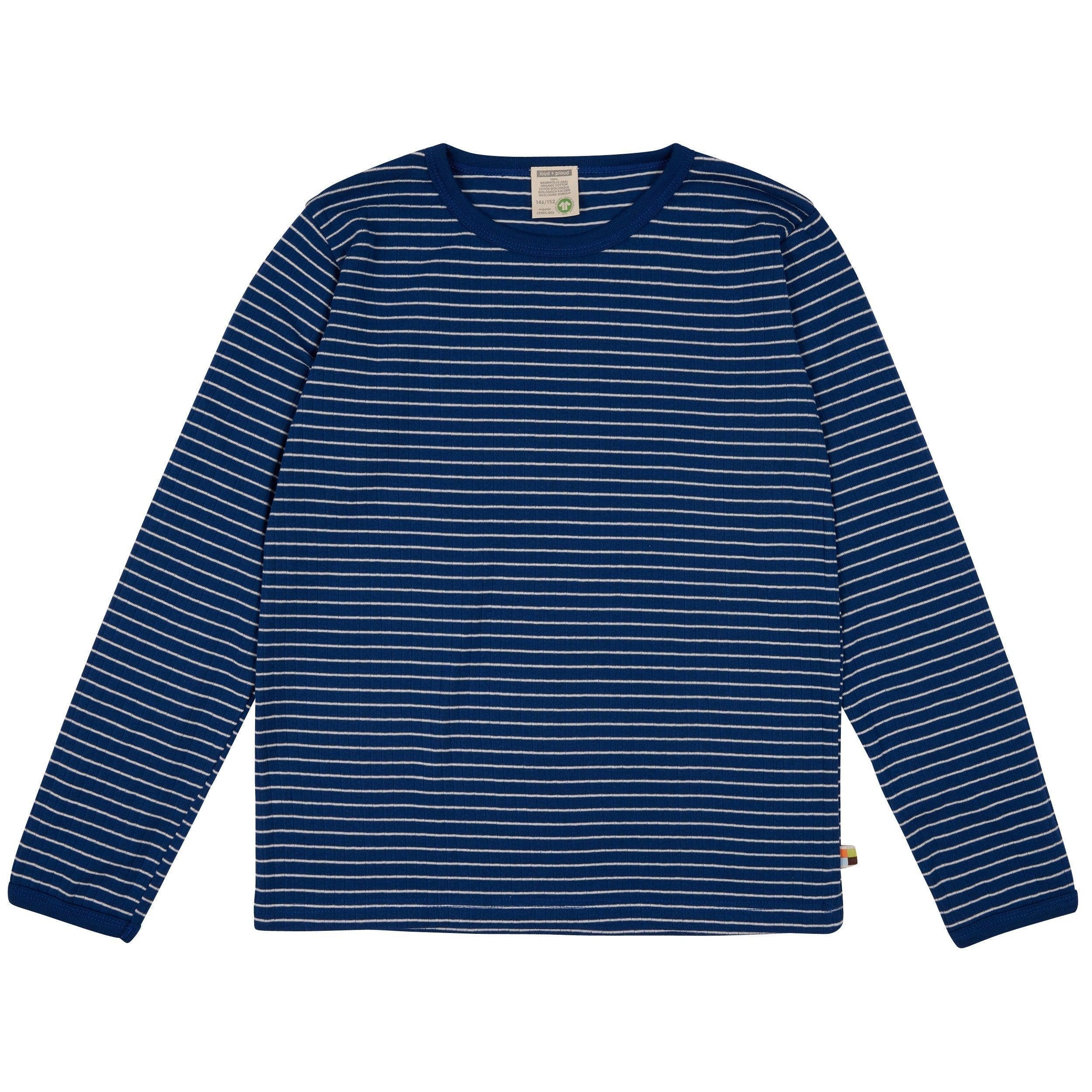 Loud + Proud - Ultramarine Long Sleeved Striped Top (9 - 10 Years)