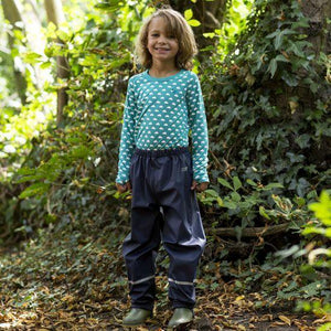 Muddy Puddles - Unlined Navy Waterproof Trousers (Recycled)