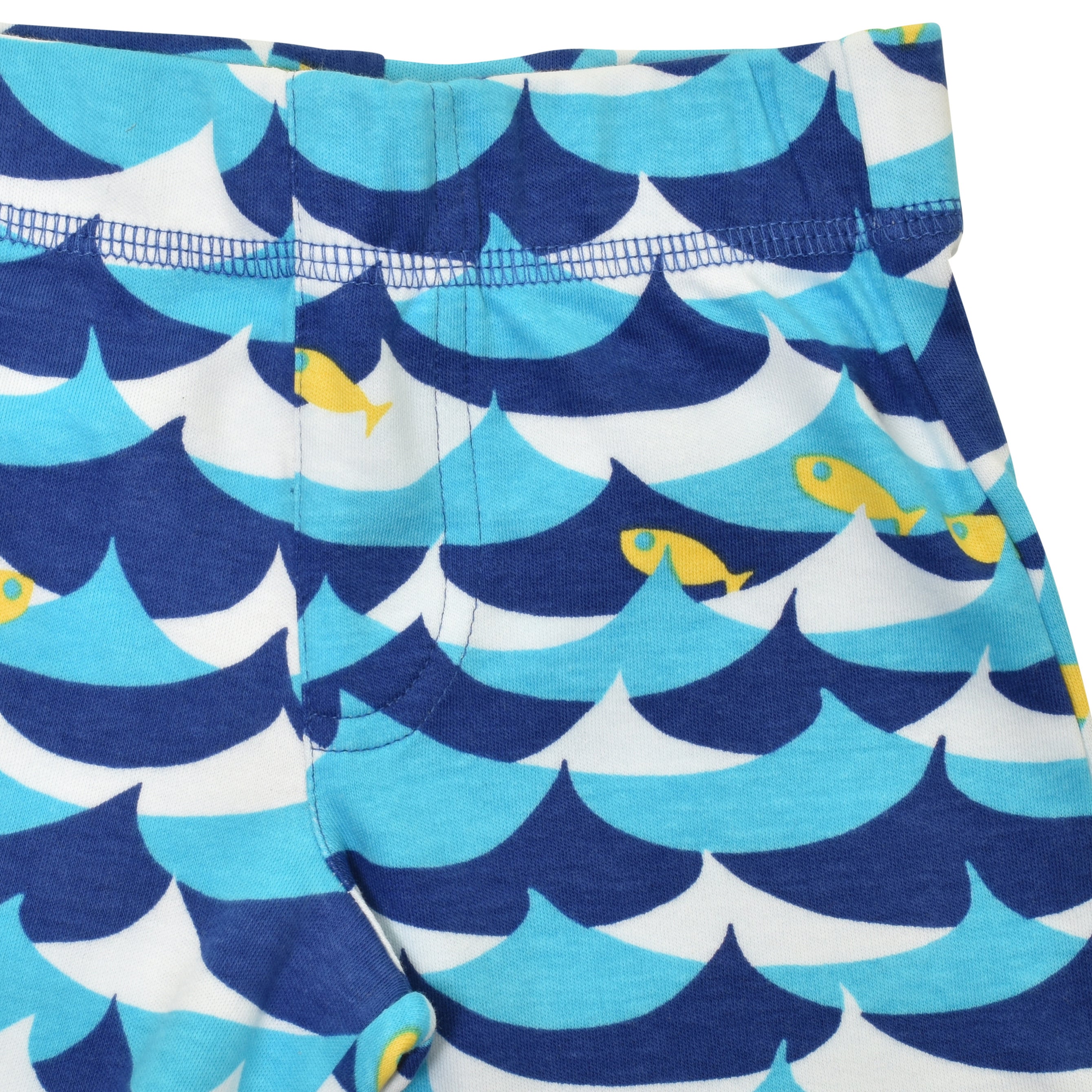DUNS Sweden - Wave and Fish Blue Shorts
