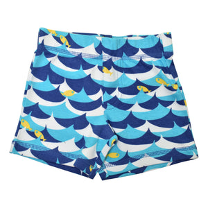 DUNS Sweden - Wave and Fish Blue Shorts