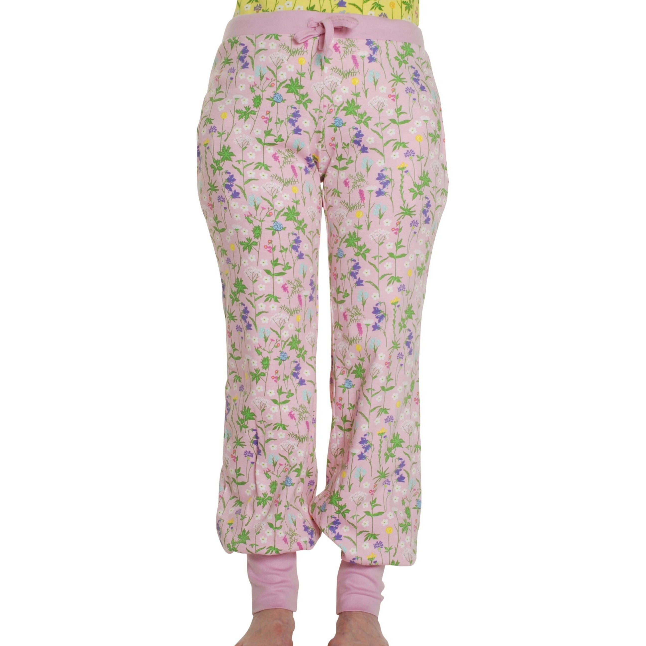 DUNS Sweden - Wild Flowers Women's Baggy Pants (Pink) (L)