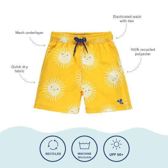 Muddy Puddles - Yellow Sun Shorts (18-24 Months)
