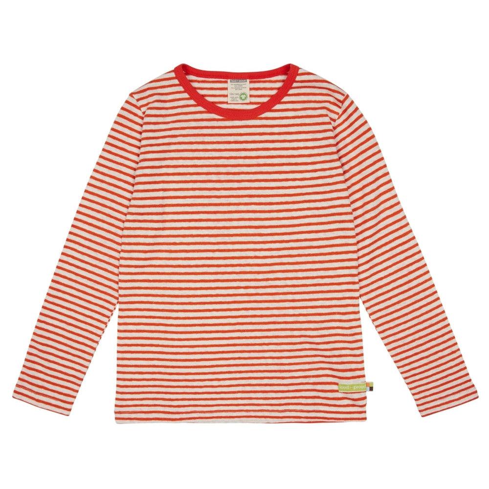 Loud + Proud - Copper Cotton/Linen Striped Long Sleeved Top