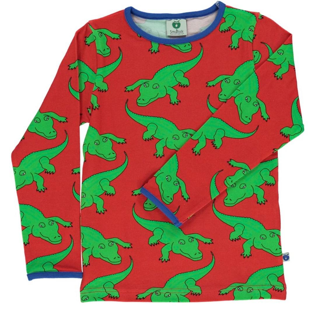 Småfolk - Crocodile Long Sleeved Top (Apple Red)