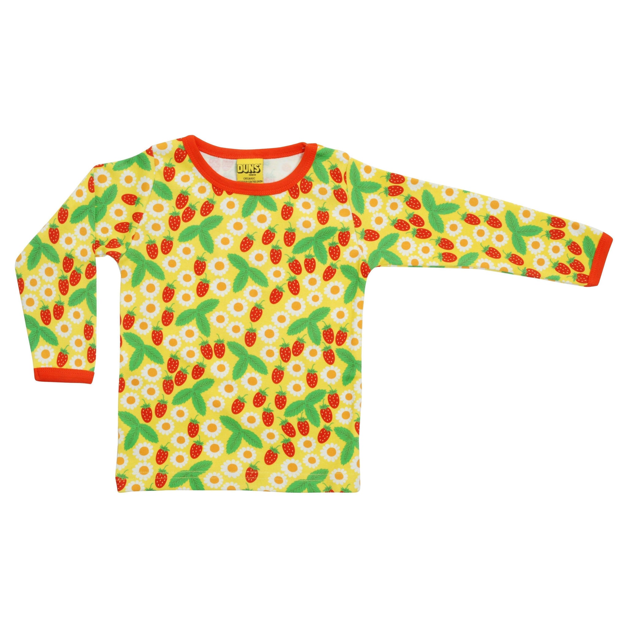 DUNS Sweden - Daisies and Strawberries Long Sleeved Top (Buttercup)