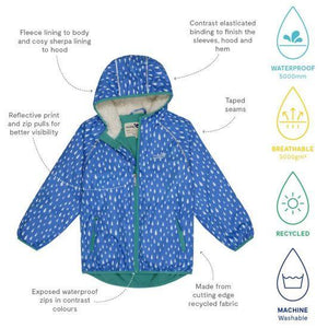 Muddy Puddles - EcoSplash Jacket (Victoria Blue Raindrop)