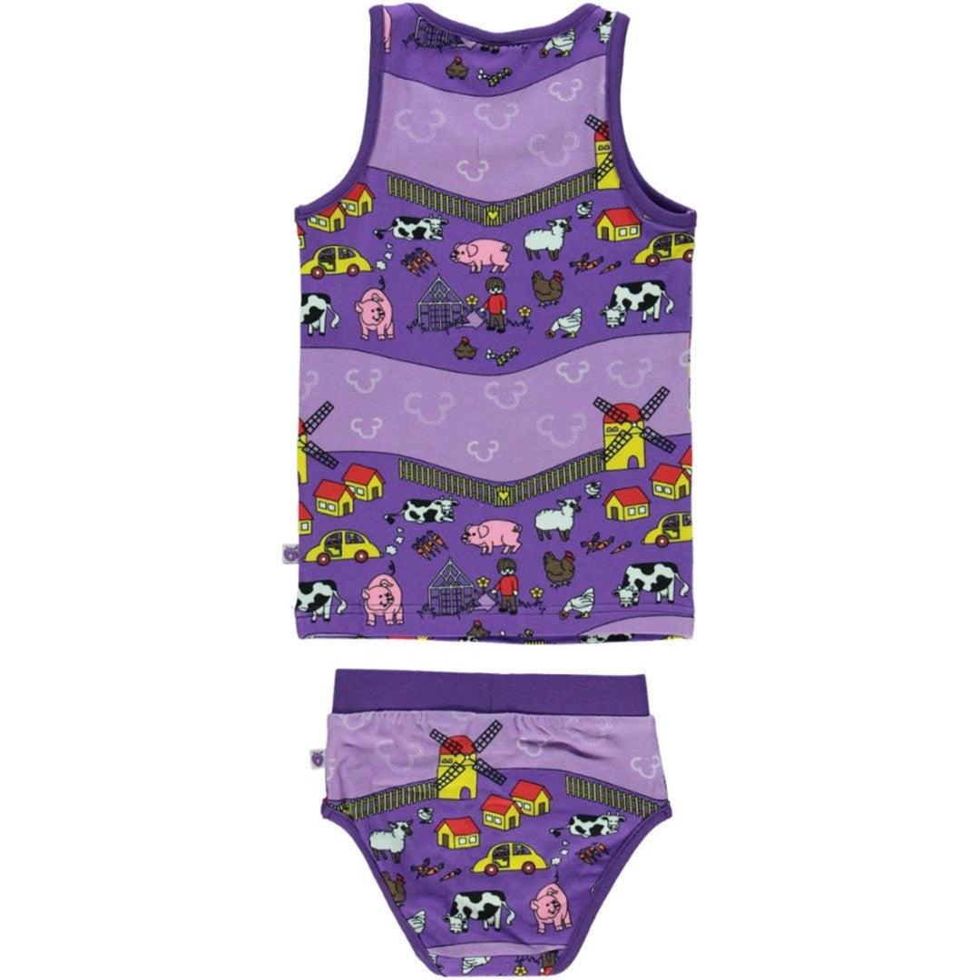 Småfolk - Farm Underwear Set (Purple Heart) (3 - 4 Years)