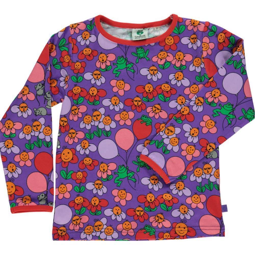Småfolk - Flowers and Balloons Long Sleeved Top (Purple)