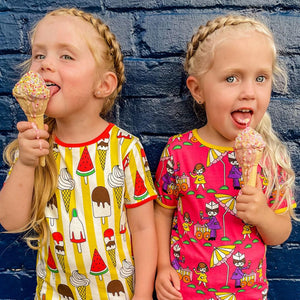 Småfolk - Ice Cream Stand Short Sleeved Top (Carmine)