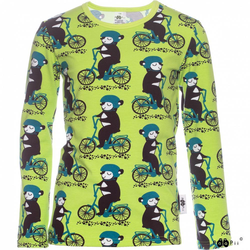 Paapii - Long Sleeved Into the Cyclist Top (Apple / Petrol)