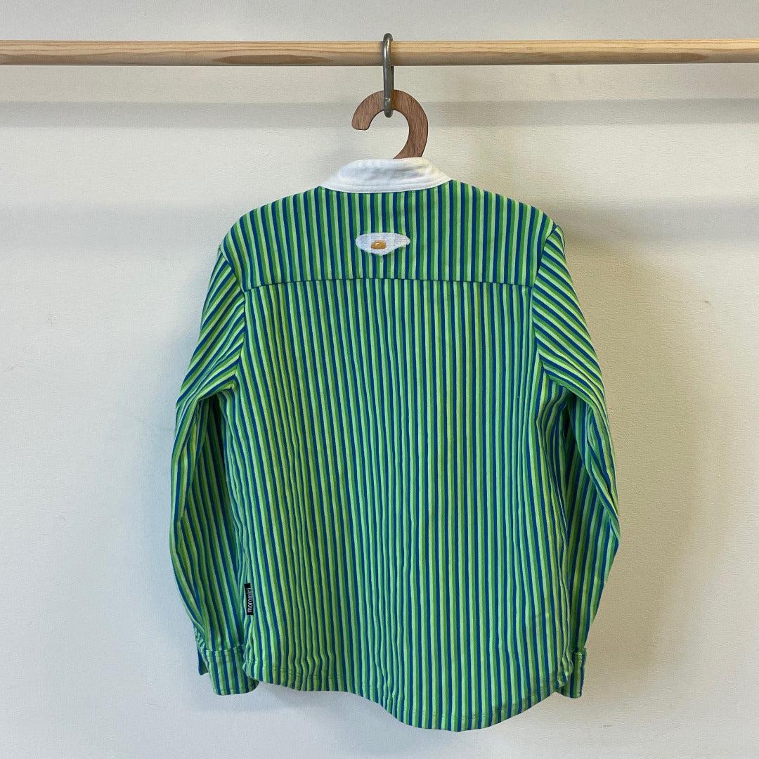 Hoopla Kids Limited - Moromini Green Blue Striped Shirt - Size 116/122 (6 - 7 Years)
