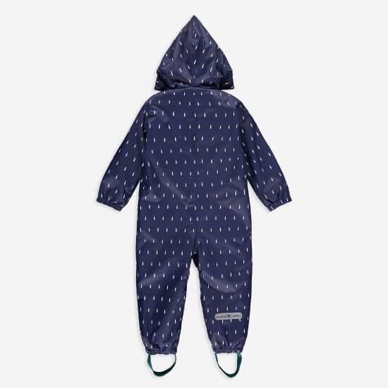 Muddy Puddles - Navy Raindrop All-In-One Scampsuit (4 - 5 Years)