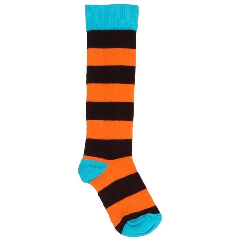 DUNS Sweden - Orange/Brown Striped Knee High Socks (18/20)