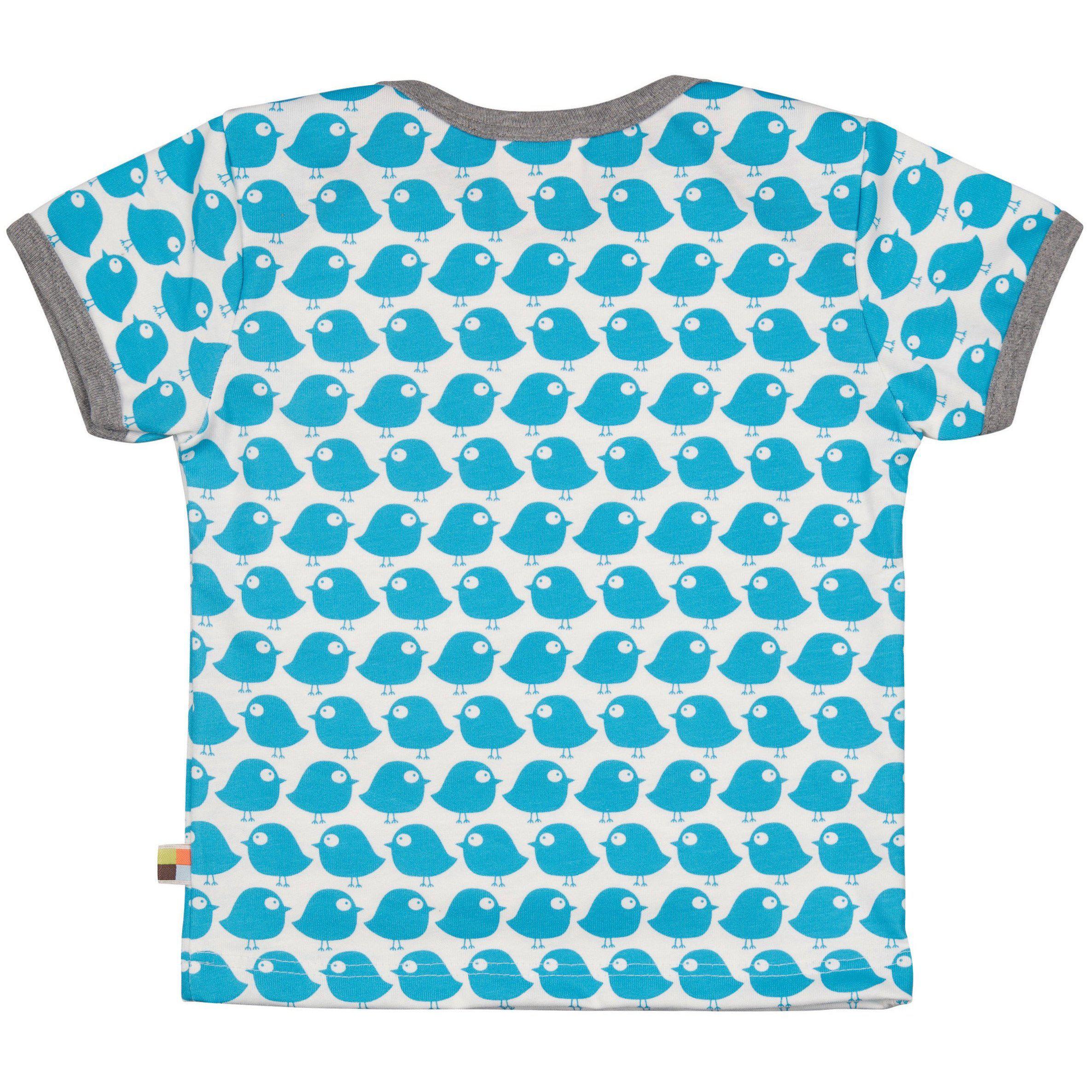 Loud + Proud - Petrol Birds Short Sleeved Top