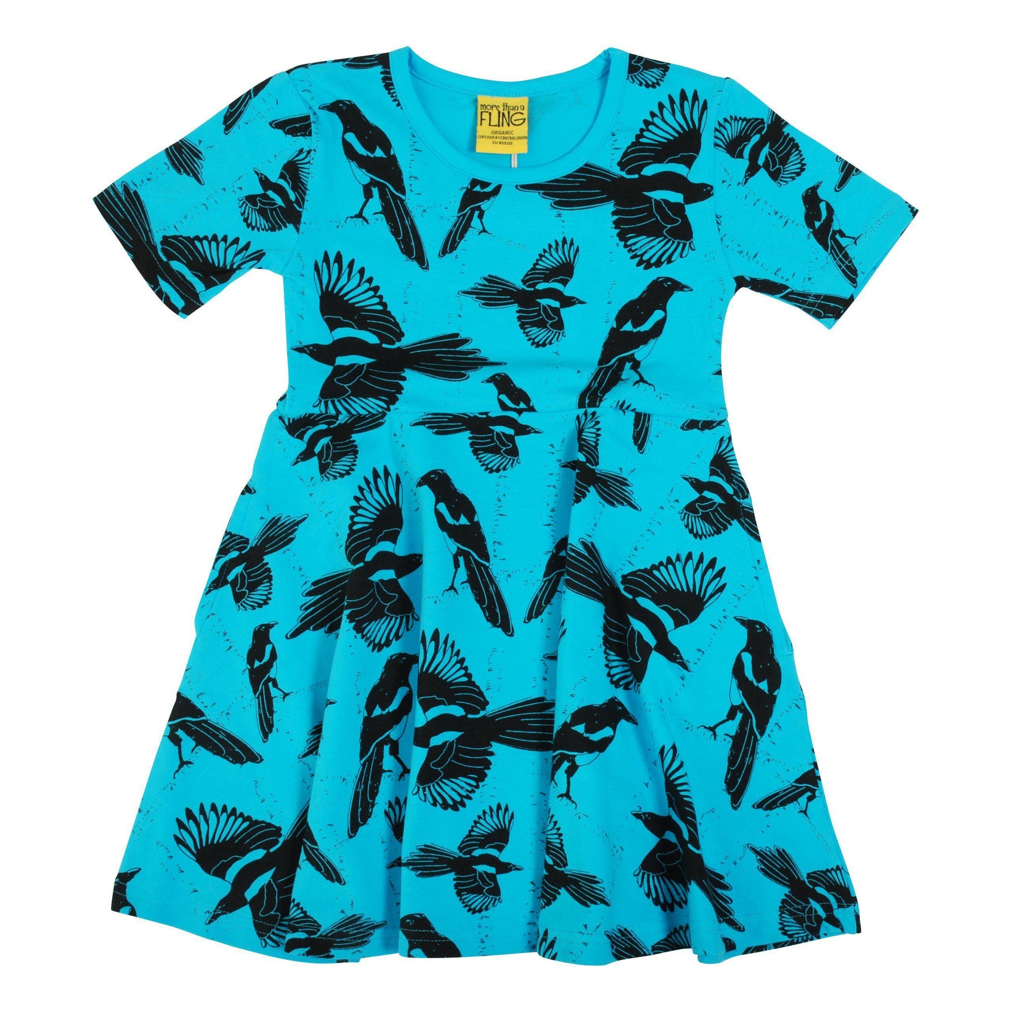 More than a Fling - Pica Pica Skater Dress (Blue Atoll) (2 Years)
