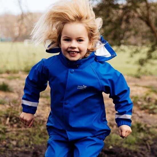 Muddy Puddles - Rainy Day Zip Jacket (Royal Blue) (12-18 Months)
