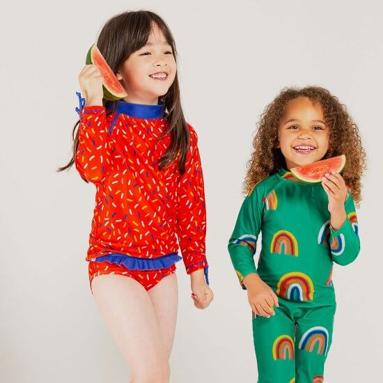 Muddy Puddles - Red Sprinkles Rash Vest and Bottoms