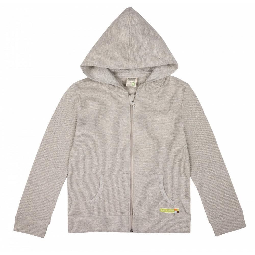 Loud + Proud - Silver Zip Waffle Hoodie