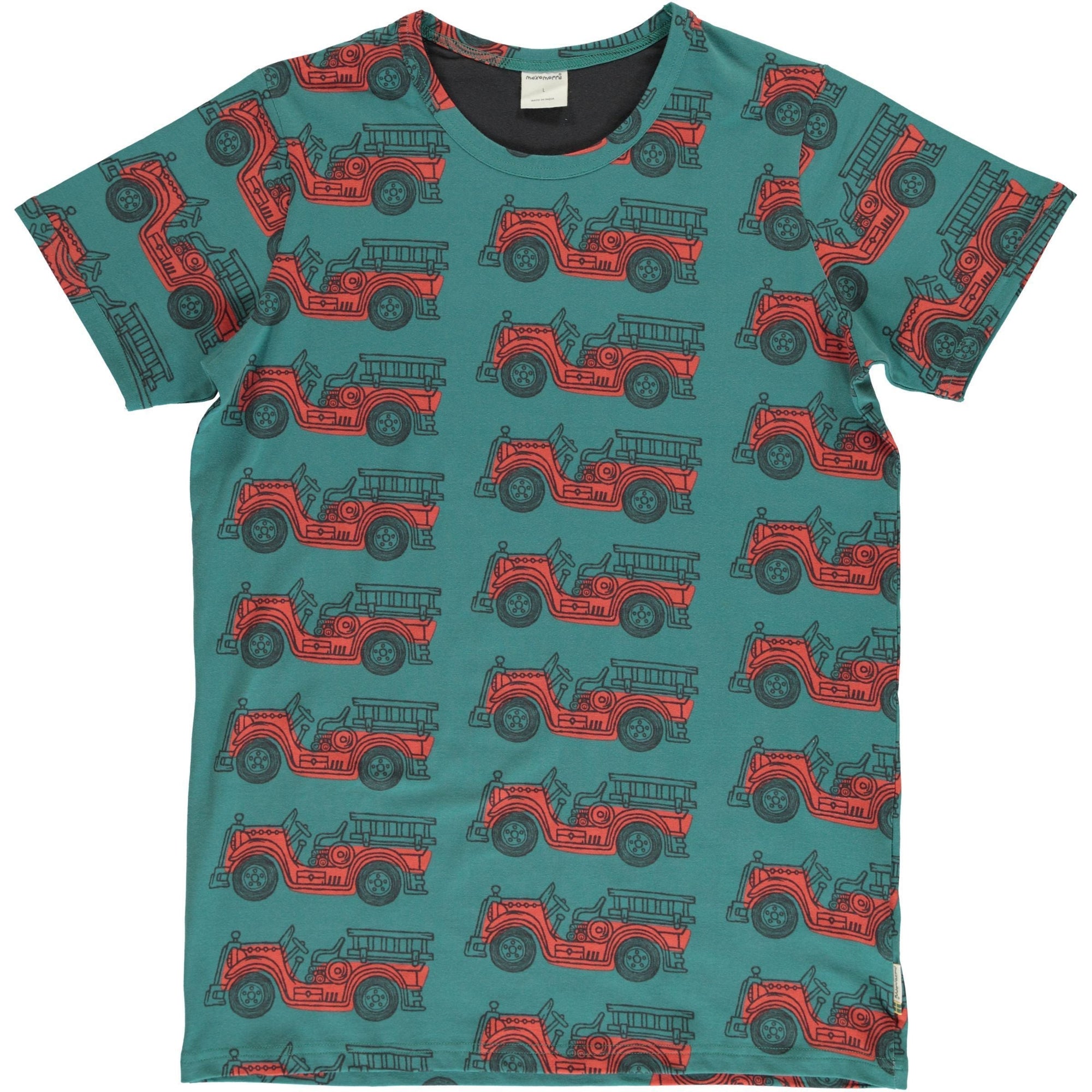 Maxomorra - Vintage Fire Trucks Adult Short Sleeve Top (X-Small)