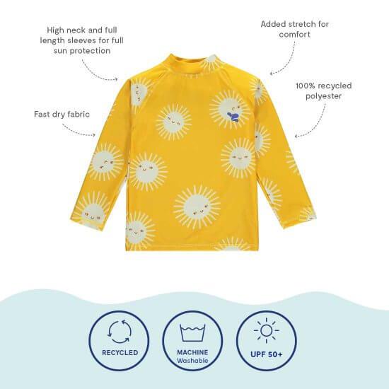 Muddy Puddles - Yellow Sun Rash Vest (12-18 Months)